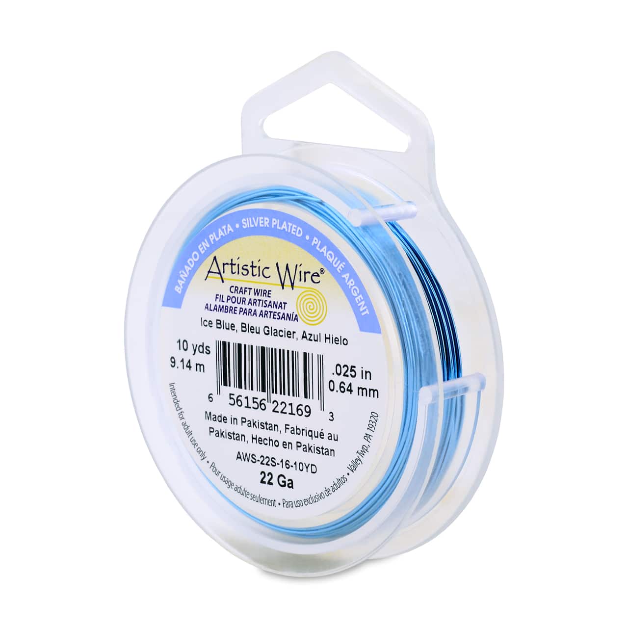 Artistic Wire® 22 Gauge Silver Plated Tarnish Resistant Colored Copper Craft Wire, 10yd.